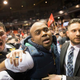 An activist is removed by police after it was announced that a rally with Republican presidential candidate Donald Trump at the University of Illinois at Chicago would be postponed on March 11, 2016, in Chicago.
Scott Olson/Getty Images